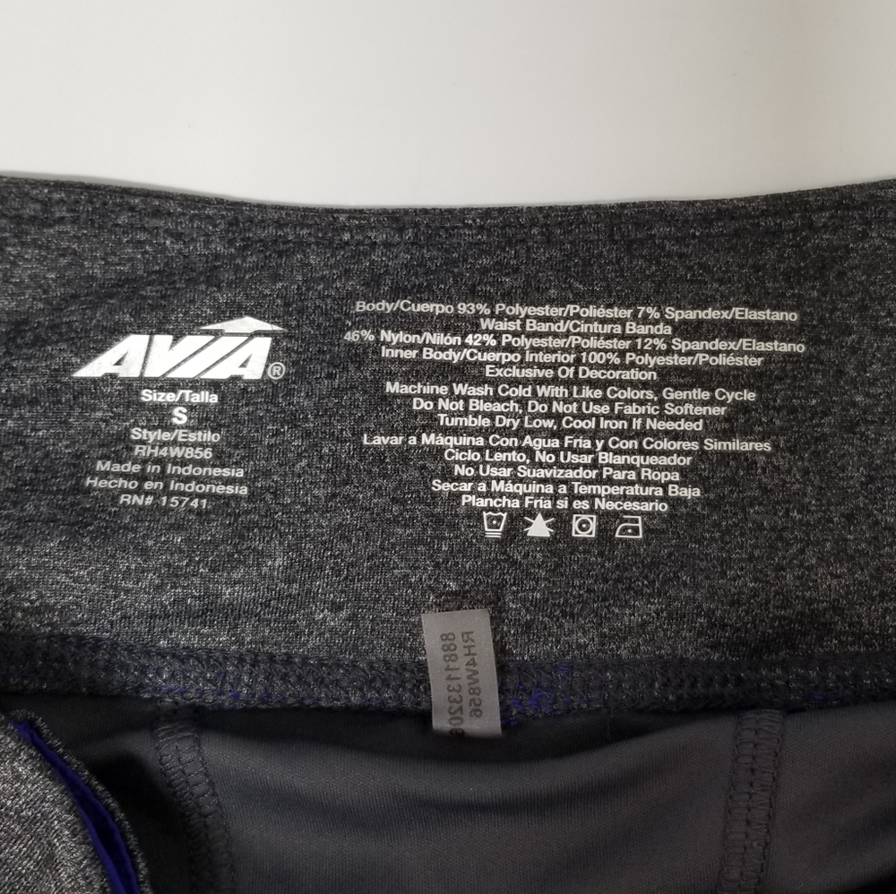 AVIA Cobalt Blue & Heathered Gray Performance 3" Running Short S - Picture 8 of 11